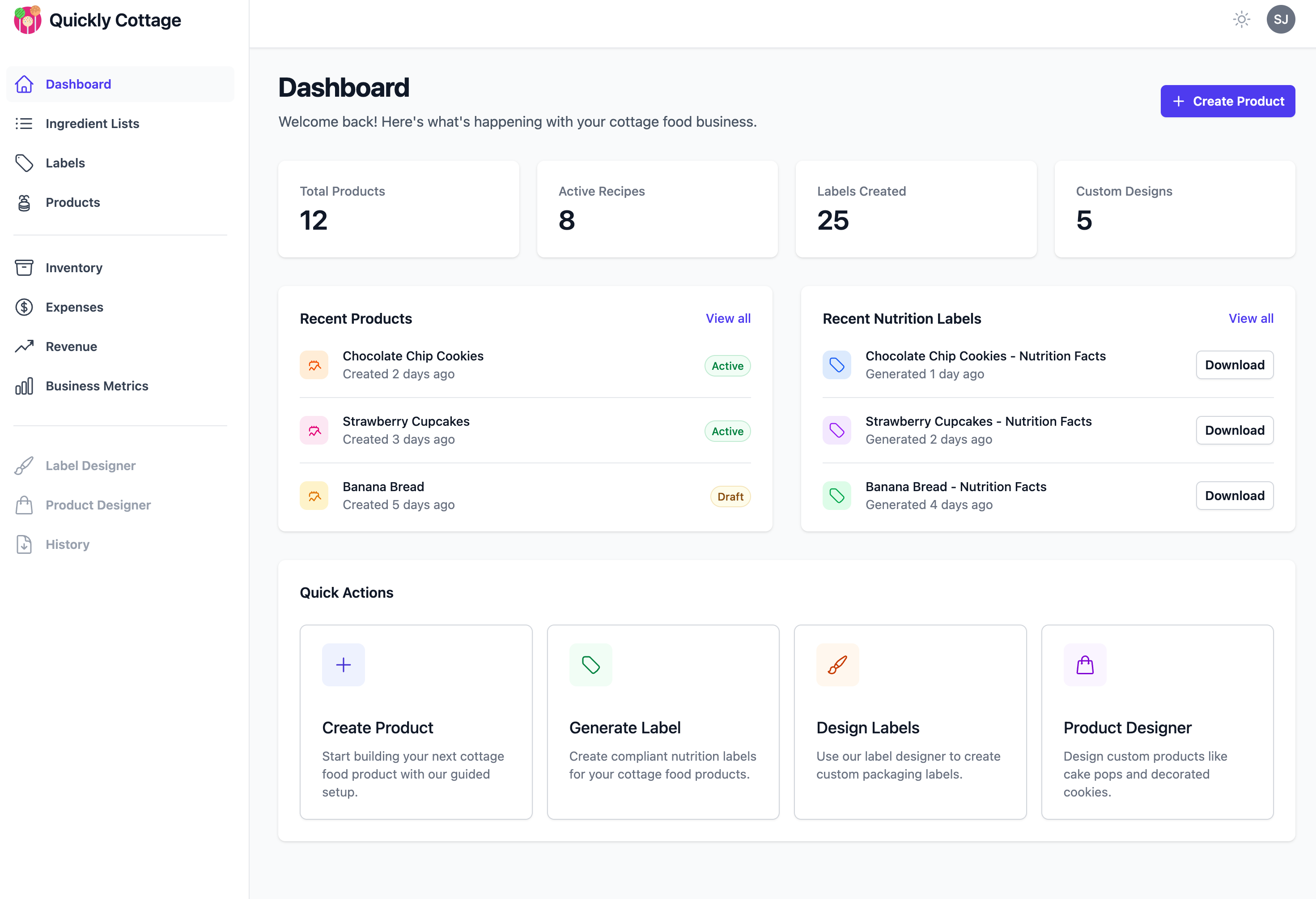 Dashboard screenshot